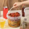 Storage Bottles Clear Plastic Seal Bucket With Lid Portable Transparent Exploding Salt Food-Grade Easy-Open