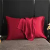 Pillow Case Natural Mulberry Silk Pillowcase High End Quality Cover Solid Color Envelope 70x70 Sleeping 230807