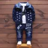 Zestawy odzieży kurtka bawełniana koszulka T -Koszulka 3PCS Suit Suit Spring Autumn Baby Boys Girl