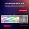 Fizz K617 Redragon RGB USB Mini Mini Mechanic Mechanical Gaming Проводная клавиатура Красная переключатель 61 Ключ для компьютерного ПК Снятый кабель HKD230808