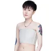 Waist Tummy Shaper HaleyChan 3 Rows of Hook Mesh Breathable Plus Size Chest Binder for Tomboy Trans Lesbian Crossdresser FTM Corset Strapless Top 230807