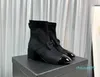 Botas de designer de botas de tornozelo botas de moda de alta qualidade Sapatos de alta qualidade Winter feminino para deslizar barcos redondos de tornozelo