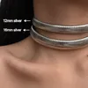 18k Gold Plated Titanium Steel Halsband Vintage Gypsy Elastic Choker for Women Girls Fashion Esthetic smycken Chokers