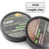 Braid Line 20m Carp Fishing Line Braided NON Lead Core Carp Leader Line Camo Green Mainline Leadcore for Carp Rig Chod Helicopter Rig 230807