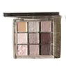 Sombra de Olho Cosmética de Alta Qualidade 9 Cores Placa de Sombra de Olho Nude Paleta de Maquilhagem Bronzeador Metálico Esfumaçado Brilho Brilho 10g 230808