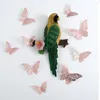 Wall Stickers 12Pcs Fashion 3D Hollow Butterfly Creative Sticker For DIY Modern Art Home Decorations Gift 230808