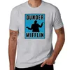 Herrstank toppar Dunder Mifflin Shrurg t-shirt kawaii Kläderblus Tees Black T Shirts Plain Men