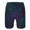 Herr shorts strand baddräkt snabbtorkande badkläder gradient mandala boho mosaikplattor män andas sexig man