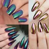 Nail Glitter 4pcsSet Chameleon Effect Powder Mirror Metallic Pigment Art Dust Polish Chrome Shining DIY Decor 230808