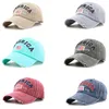 Ball Caps Cotton Embroidery Letter Baseball Cap Snapback Bone Casquette Hat Distressed Wearing Fitted Men Custom Hats Flag Of The US