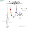 Colliers de pendentif Ayliss 7 Chakra Guérison Crystal Pendulum pour la divination de la radie