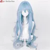 Косплей -парики высококачественная аниме EVA 100 см длиной Ayanami Rei Cosplay Wig Cyan Blue Curly Hair Устойчивый