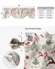 Curtain Christmas Flower Bell Santa Elk Window Living Room Kitchen Cabinet Tie-up Valance Rod Pocket