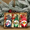 Wooden Christmas Tree Hanging Merry Christmas Decoration for Home Cristmas 2023 Xmas Ornaments Navidad Gifts Happy New Year L230620