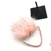 HBP-Real Natural Ostrich Feather Evening Bags Banquet Handbag