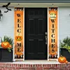 Inne imprezy imprezowe zaopatrzenie w Halloween Halloween wiszący kuplet szczęśliwy sztuczka lub leczenie drzwi halloween halloweenowe flagi flagi banery 230808