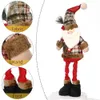 2023 Vrolijk Kerstfeest Retro Sneeuwvlok Plaid Rekbare Pop Kerstman Elanden Sneeuwpop Kerst Decor Voor Thuis Xmas Ornamenten Gift L230620