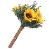 Fleurs décoratives Cadeau Mariage Pographie Prop Bouquet Décor De Faux Tournesol Botanique Artificiel Réaliste Faux