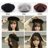 Berets Unisex Vintage Plain Beret Hats French Warm Wool Spring Winter Beanie Hat Women Girl Street Cap Men 230808