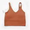 2024 Lu Lemon Yoga Type Back Align Tank Topps Gymkläder Kvinnor Casual Running Naken Tight Sports Bra fiess Vacker underkläder Vest Shirt