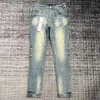 Дизайнерские джинсы Мужские джинсовые брюки Модные брюки Высококачественный прямой дизайн Ретро уличная одежда Повседневные спортивные штаны Фиолетовые джинсы Бегуны Брюки Промытые старые джинсы G0R3