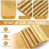 Table Cloth Disposable Tablecloth Party Satin Runner Set PEVA Waterproof Rose Gold Wedding Banquet Cover 54x108 Inch