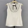 23夏の女性デザイナードレスTシャツドレススパンコールを使用する女の子ミラノ滑走路ジャージータンクトップA-ラインベストキャミソールドレスハイエンドミニデザイナードレス