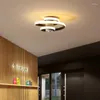 Plafondverlichting Creatieve Spiraal LED Licht Zwart Wit Glans Decor Voor Woonkamer Keuken Lampen Slaapkamer Eettafel Verlichting Gang