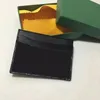 Projektowce mężczyźni Kobiety Karta Pakiet karty kredytowej Pakiet Monety Moneta Płaszczona skórzana skórzana skórzana portfel Czarne uchwyty na karty mody