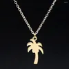 Pendentif Colliers Conception Simple Minuscule Plante Collier Bijoux Cocotier Tropical Bouteille Palmier