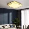 Plafondverlichting Licht Luxe Kristallen Lamp Eenvoudige Studie Slaapkamer AC110V 220V Creatieve Vierkante Woonkamer Binnenverlichting