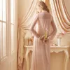 Vêtements de nuit pour femmes Vintage femmes Style Royal romantique dentelle pyjamas chemise de nuit dames rose doux couleur Tulle chemise de nuit vêtements de nuit