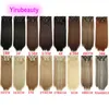 Synthetic Hair Extensions Clip In Hair 1B# 2/30# 613# 27# Color Brazilian Clips On 6 pieces/set 140g