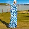 Sıradan Elbise Şifon İlkbahar Yaz Elbise Kadınlar Baskı Çiçekler Uzun Tatil Balo Kıyafet Giyim Cobe Femme