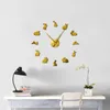Wall Clocks Rabbits Frameless DIY Large Clock Nursery Art Mirror Stickers Kid Room Home Decor Watch Easter