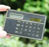 wholesale Calcolatrice di carte solari Mini calcolatrice Contatore a energia solare Piccole carte di credito sottili Solars Power Pocket Calcolatrici ultrasottili LL