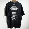 Camisetas Masculinas 2023ss High Street Vets Letra Bordada Estampada Oversized T-shirt Casual Versátil Top Tees Y2k Streetwear Vestuário Roupas