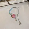 Choker Ins Mignon Fleur Cristal Et Collier De Perles Femmes Fille Romantique Vacances Bijoux Cadeau