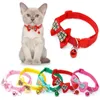 Colliers pour chiens Laisses 1 PC Mignon Collier Arc Cravate Réglable Belle Avec Cloche Pour Chats Lapins Et Chiots Fournitures Pour Animaux Accessoires 230807