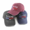 Washed Meash Trump Hat Keep America Great 2024 Prezydent Haftowane czapki baseballowe Regulowane US Select Trump Sports Vintage Caps FFA3538-2