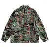 Men's Jackets Hip Hop Streetwear Jacket Coat 2023 Men Tie Dye Letter Harajuku Cotton Casual Spring Outwear Tops