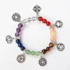 Strand 7 Chakra Yoga Reiki Healing Balans Armbanden Natuursteen Armband Levensenergie Vrouwen Sieraden