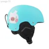 Kayak Kaskları Yeni Karikatür Çocuk Kayak Kask Snowboard Anti-Collision Kar Kask Koruyucu Dişli Erkek ve Kız Dış Mekan Kayak Ekipmanları HKD230808