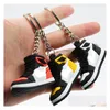 Shoe Parts Accessories Creative 3D Mini Basketball Shoes Stereoscopic Model Keychains Sneakers Enthusiast Souvenirs Keyring Car Back Dhtbj