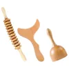 Decorative Flowers Madeira Thigh Massager Body Tool Daily Use Massaging Board Neck Compact Manual Wood Sculpting Tools Roller Stick