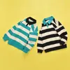 Bluzy bluzy bawełniane grube dzieci moda top boys polo kołnierz sweter jesienny dzieci s koreański styl college'u pasek lapelowy pullover 230807