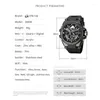 Relojes de pulsera STRYVE Reloj para hombre Diseño creativo de calavera Analógico digital Pantalla dual Calendario Semana Cronómetro multifunción S8008