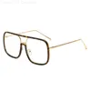 Женские солнцезащитные очки Fashion Fashion Big Frame Черные мужчины дешевые чистые очки для оптом с ретро -оттенками Case Designer для женщины L230808