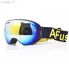 Skidhjälmar snowboard skidhjälm med skidglasögonmaskdräkt integrerad formad andningsbar hjälm Big Vision Snowboard Glasses Snow Sports HKD230808