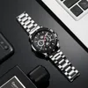 Montres-bracelets montre de luxe hommes cadran à trois yeux étanche pour la mode Sport minuterie hommes horloge à Quartz Relogio Masculino